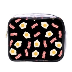 Bacon And Egg Pop Art Pattern Mini Toiletries Bag (one Side) by Valentinaart