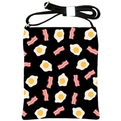 Bacon And Egg Pop Art Pattern Shoulder Sling Bag by Valentinaart