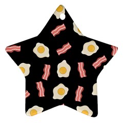 Bacon And Egg Pop Art Pattern Ornament (star)