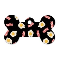 Bacon And Egg Pop Art Pattern Dog Tag Bone (one Side)