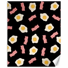 Bacon And Egg Pop Art Pattern Canvas 11  X 14  by Valentinaart