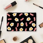 Bacon and Egg Pop Art Pattern Cosmetic Bag (Medium) Front