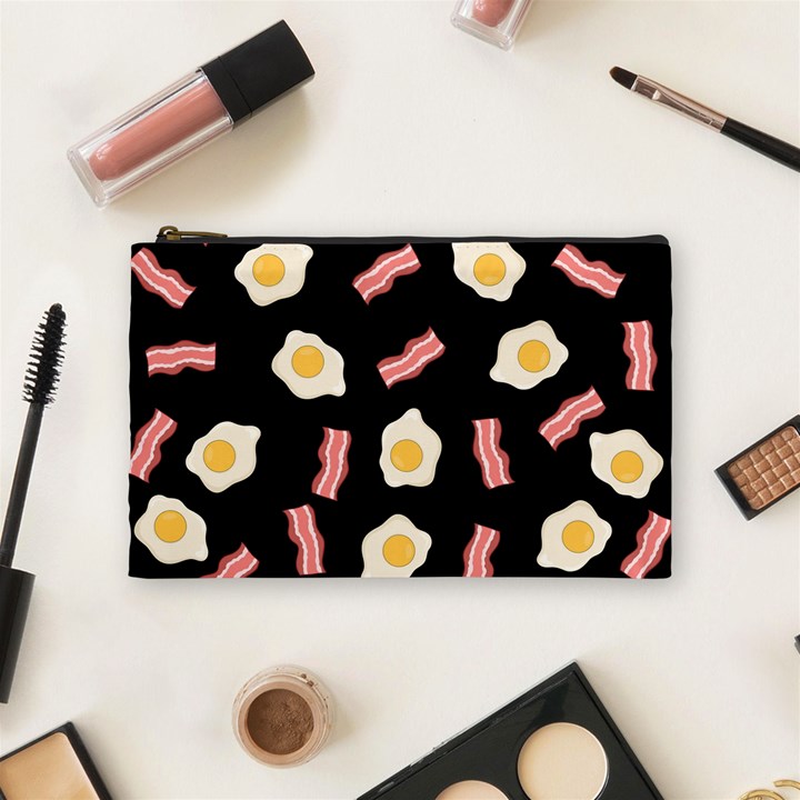 Bacon and Egg Pop Art Pattern Cosmetic Bag (Medium)