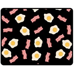 Bacon And Egg Pop Art Pattern Fleece Blanket (medium)  by Valentinaart