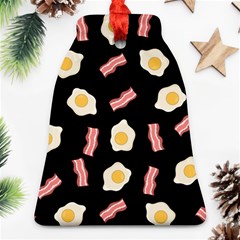 Bacon And Egg Pop Art Pattern Ornament (bell) by Valentinaart