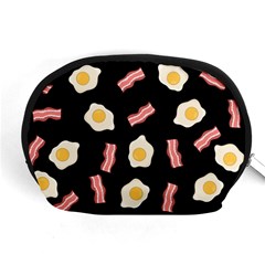 Bacon And Egg Pop Art Pattern Accessory Pouch (medium) by Valentinaart