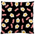 Bacon and Egg Pop Art Pattern Large Flano Cushion Case (Two Sides) Front