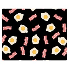 Bacon And Egg Pop Art Pattern Double Sided Flano Blanket (medium)  by Valentinaart