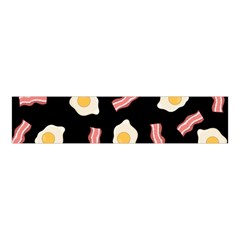 Bacon And Egg Pop Art Pattern Velvet Scrunchie by Valentinaart