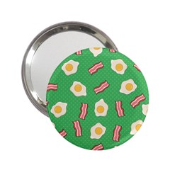 Bacon And Egg Pop Art Pattern 2 25  Handbag Mirrors by Valentinaart