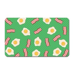 Bacon And Egg Pop Art Pattern Magnet (rectangular) by Valentinaart