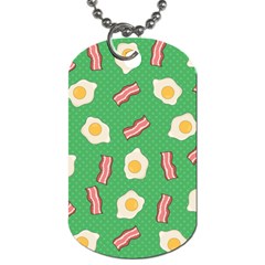 Bacon And Egg Pop Art Pattern Dog Tag (two Sides) by Valentinaart