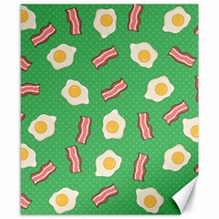 Bacon And Egg Pop Art Pattern Canvas 8  X 10  by Valentinaart