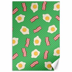 Bacon And Egg Pop Art Pattern Canvas 12  X 18  by Valentinaart