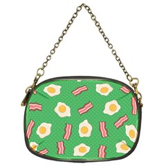 Bacon And Egg Pop Art Pattern Chain Purse (one Side)