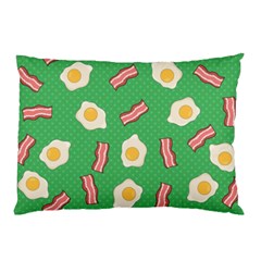 Bacon And Egg Pop Art Pattern Pillow Case by Valentinaart