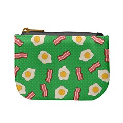 Bacon And Egg Pop Art Pattern Mini Coin Purse by Valentinaart