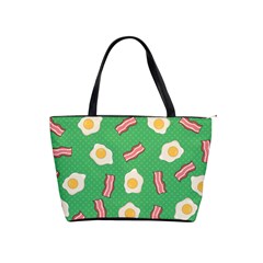 Bacon And Egg Pop Art Pattern Classic Shoulder Handbag by Valentinaart