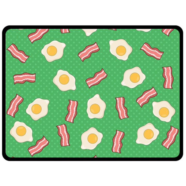 Bacon and Egg Pop Art Pattern Double Sided Fleece Blanket (Large) 