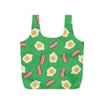 Bacon and Egg Pop Art Pattern Full Print Recycle Bag (S) Front