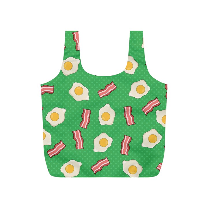 Bacon and Egg Pop Art Pattern Full Print Recycle Bag (S)