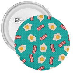 Bacon And Egg Pop Art Pattern 3  Buttons by Valentinaart