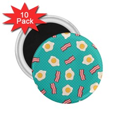 Bacon And Egg Pop Art Pattern 2 25  Magnets (10 Pack)  by Valentinaart