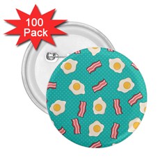 Bacon And Egg Pop Art Pattern 2 25  Buttons (100 Pack)  by Valentinaart