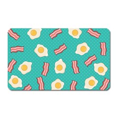 Bacon And Egg Pop Art Pattern Magnet (rectangular) by Valentinaart