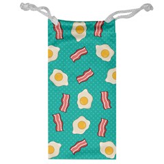 Bacon And Egg Pop Art Pattern Jewelry Bag by Valentinaart