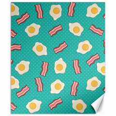 Bacon And Egg Pop Art Pattern Canvas 8  X 10  by Valentinaart