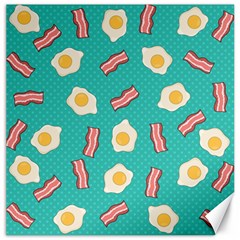 Bacon And Egg Pop Art Pattern Canvas 12  X 12  by Valentinaart