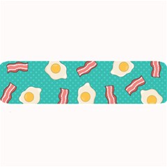 Bacon And Egg Pop Art Pattern Large Bar Mats by Valentinaart