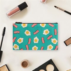 Bacon And Egg Pop Art Pattern Cosmetic Bag (small) by Valentinaart