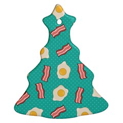 Bacon And Egg Pop Art Pattern Christmas Tree Ornament (two Sides) by Valentinaart