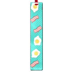 Bacon And Egg Pop Art Pattern Large Book Marks by Valentinaart