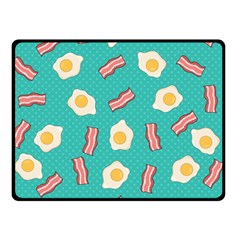 Bacon And Egg Pop Art Pattern Double Sided Fleece Blanket (small)  by Valentinaart