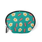 Bacon and Egg Pop Art Pattern Accessory Pouch (Small) Back