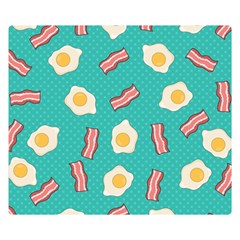 Bacon And Egg Pop Art Pattern Double Sided Flano Blanket (small)  by Valentinaart