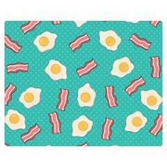 Bacon And Egg Pop Art Pattern Double Sided Flano Blanket (medium)  by Valentinaart