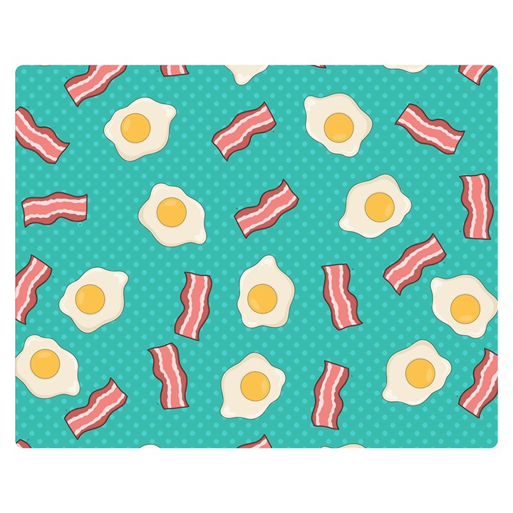 Bacon and Egg Pop Art Pattern Double Sided Flano Blanket (Medium) 