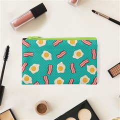 Bacon And Egg Pop Art Pattern Cosmetic Bag (xs) by Valentinaart