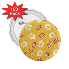 Bacon And Egg Pop Art Pattern 2 25  Buttons (100 Pack)  by Valentinaart