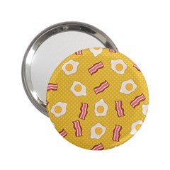 Bacon And Egg Pop Art Pattern 2 25  Handbag Mirrors by Valentinaart