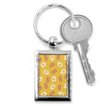 Bacon and Egg Pop Art Pattern Key Chains (Rectangle)  Front