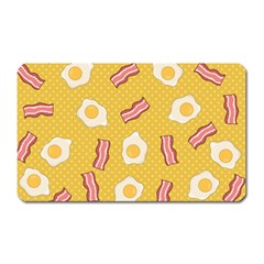 Bacon And Egg Pop Art Pattern Magnet (rectangular) by Valentinaart