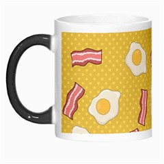 Bacon And Egg Pop Art Pattern Morph Mugs by Valentinaart