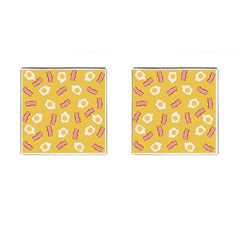 Bacon And Egg Pop Art Pattern Cufflinks (square) by Valentinaart