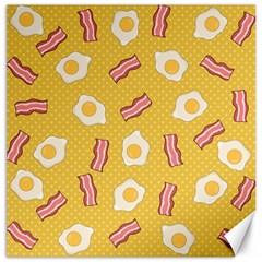 Bacon And Egg Pop Art Pattern Canvas 12  X 12  by Valentinaart