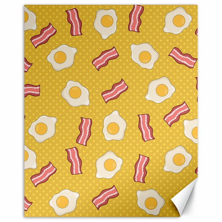 Bacon and Egg Pop Art Pattern Canvas 16  x 20 